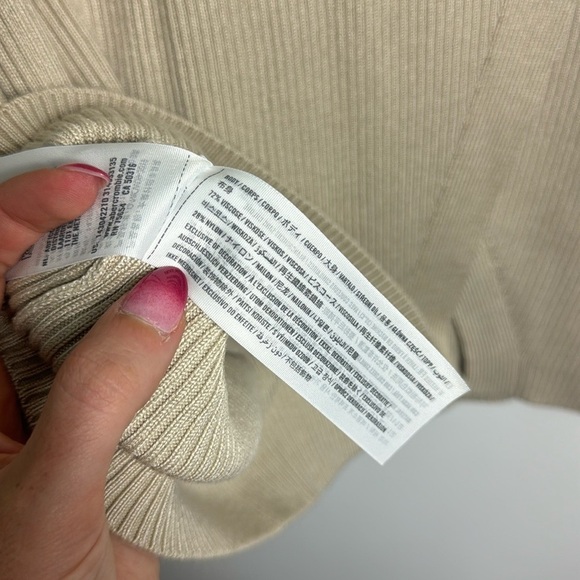 NWT Abercrombie & Fitch A&F Wrapped Ribbed Stretch Knit Sweater Midi Skirt Slit - Picture 6 of 8